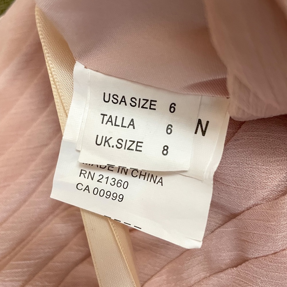 Blush Bridesmaid Dress, Size 6 - Picture 3 of 3